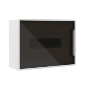 Щиток 12 мод настенный FRAME, белый, с тонированной дверцей, с 2 шинами PEN на 6 и 8 отв.