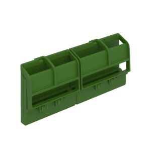 Шинный держатель FRAME 162мм, зеленый, 4сегмента, до 20 полюсов
