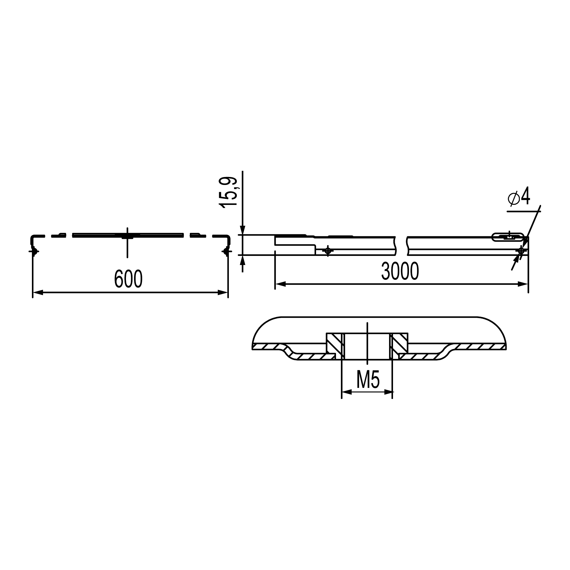 Крышка с заземлением на лоток осн.600 L3000 Крышка с заземлением на лоток осн.600 L3000 — изображение 3