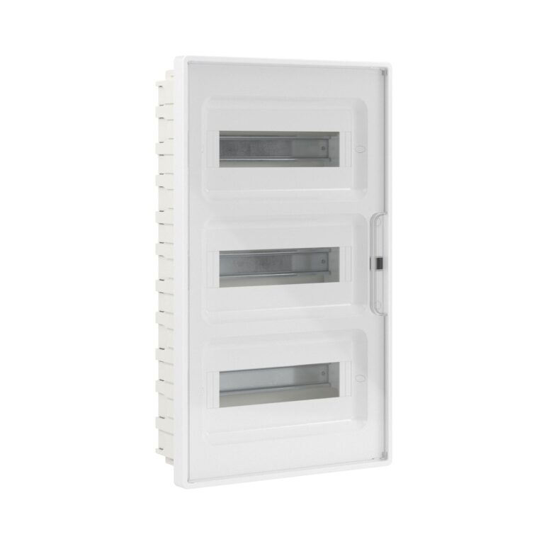 Щиток 36 модулей встраиваемый FRAME Щиток 36 мод встраиваемый FRAME, белый, с прозрачной дверцей, с 4 шинами PEN (2шт на 8 отв. и 2шт на 10 отв.)