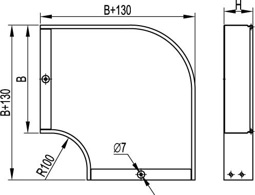 Угол CPO 90 горизонтальный 90° 200х50 в комплекте с крепежными элементами и соединительными пластинами Угол CPO 90 горизонтальный 90° 200х50 в комплекте с крепежными элементами и соединительными пластинами — изображение 2