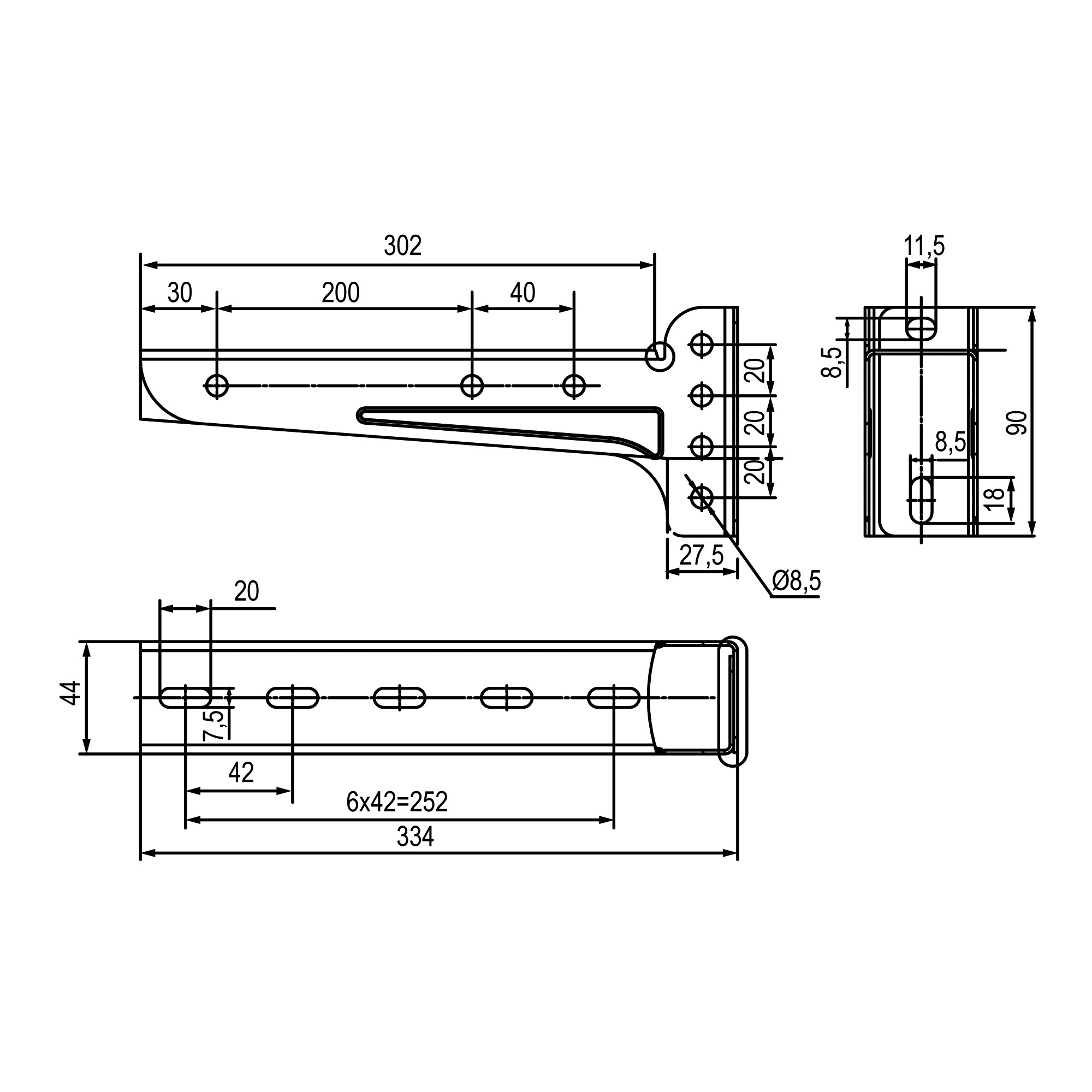 Консоль универсальная осн. 300 мм Консоль универсальная осн. 300 мм — изображение 2
